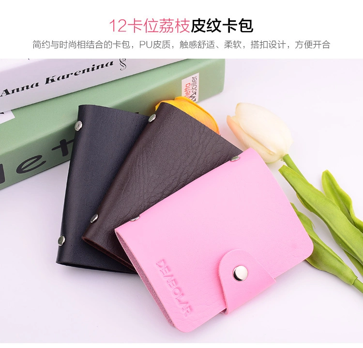 fashion Lady′s Coin Bag Casual Leather Purse Wholesale