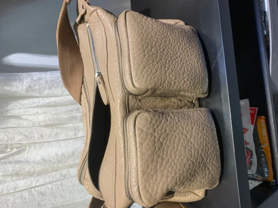 Bolsa de viaje para baño de cuero auténtico marrón, impermeable, con cremallera en V, bolsa de belleza para cosméticos, bolsa de maquillaje