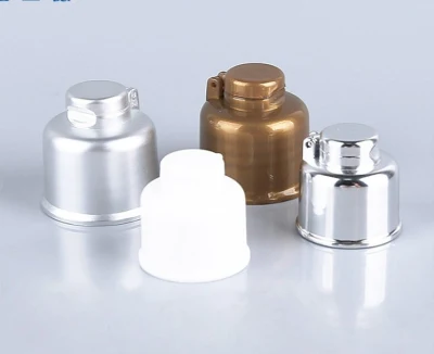 China Factory Silver Bottle Cap Precio barato 20/410 24/410 28/410 Plastic Flip Top Cap para botella de limpiador facial