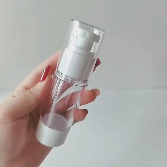 120ml Nueva bomba dispensadora de aerosol cosmético Botella de plástico Botella sin aire transparente esmerilada